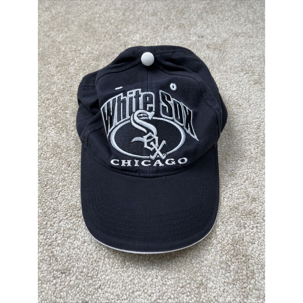 Vintage 90s CHICAGO WHITE SOX Cap MLB Sport Hat‎ Black White Baseball Unisex